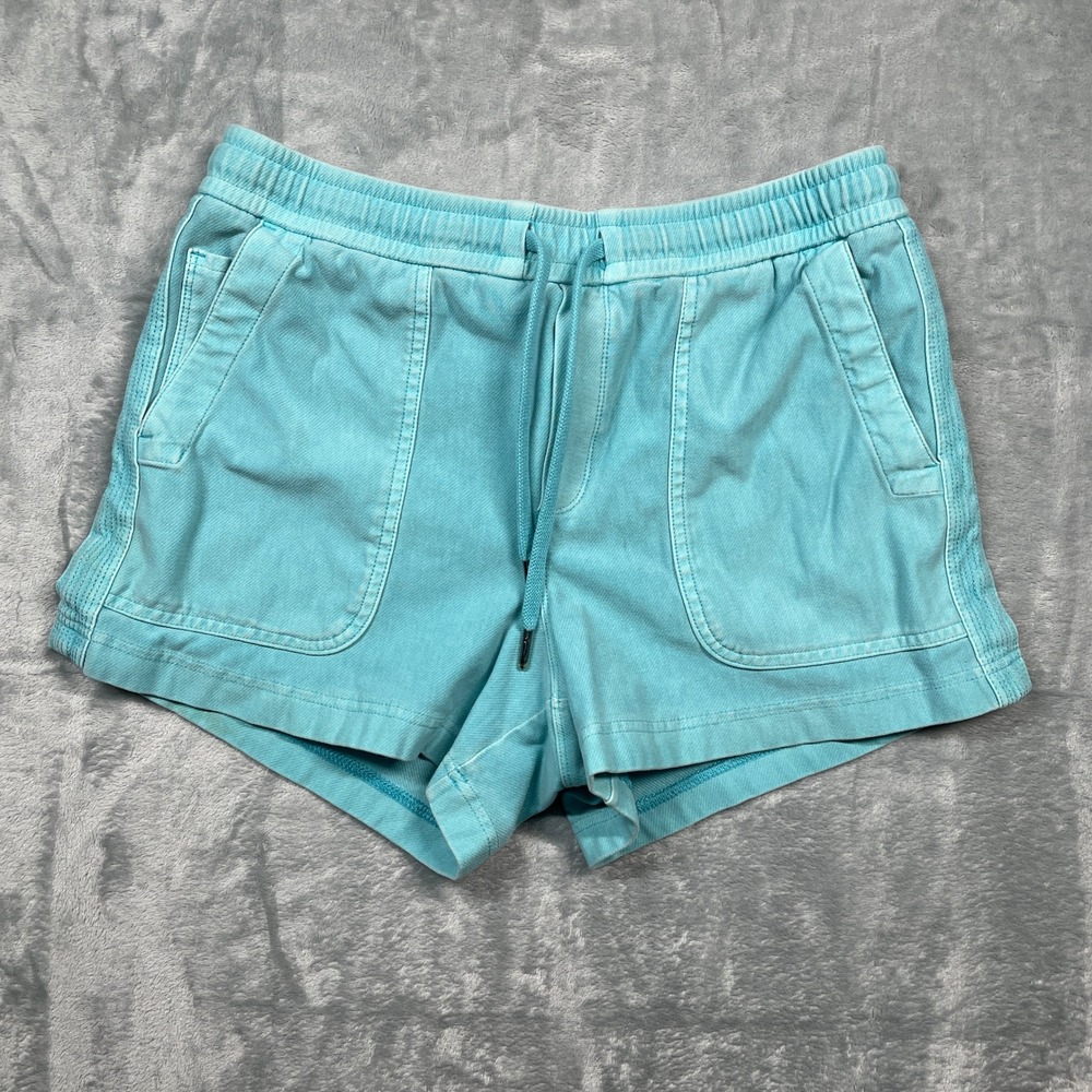 Athleta Light Teal Athletic Drawstring Shorts